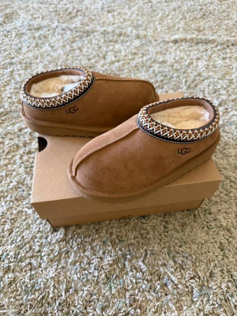 UGG Tasman II Slippers Brown Suede Kids Sz 11